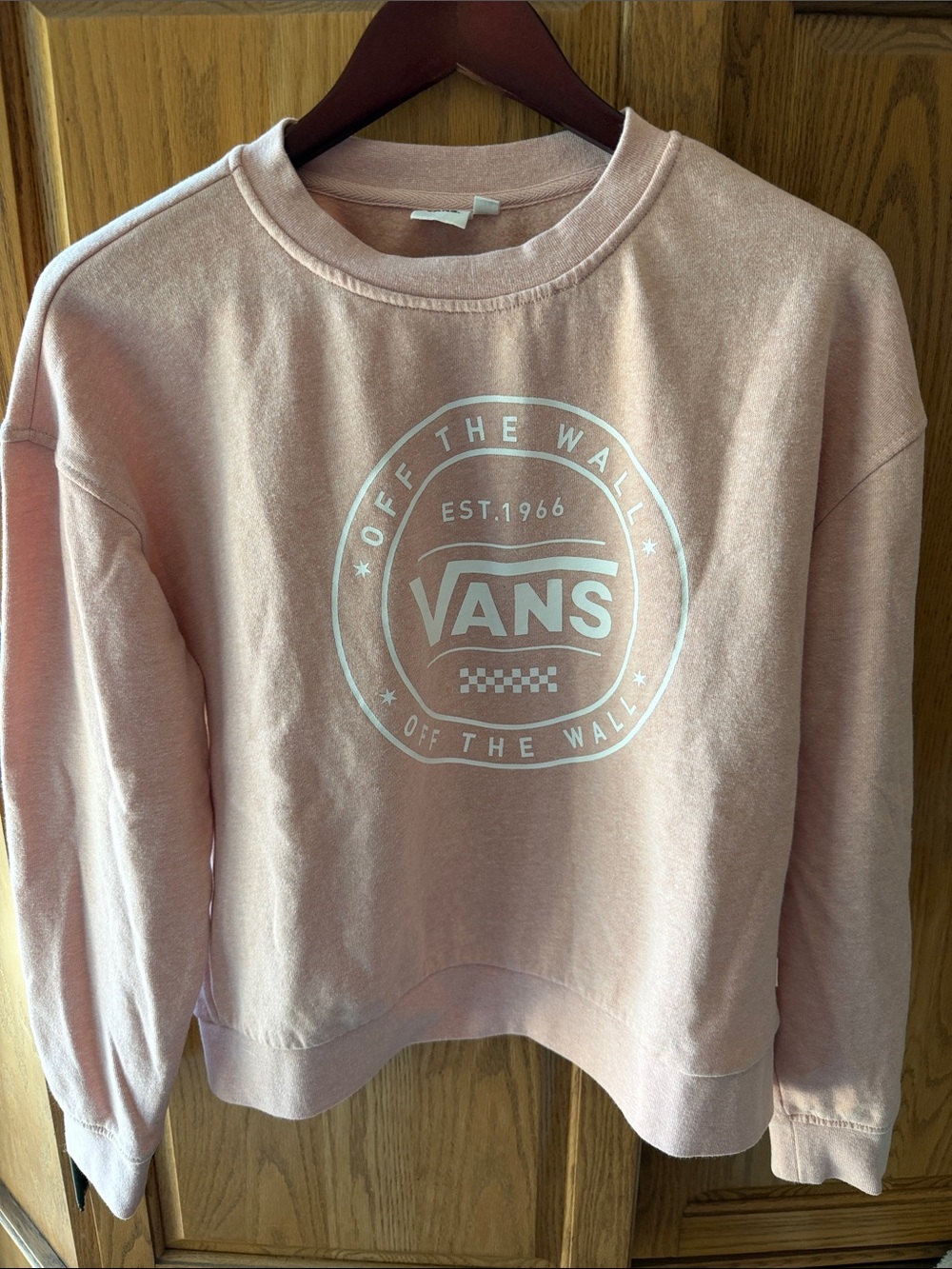 Vans Light Pink Logo Crew Sweatshirt